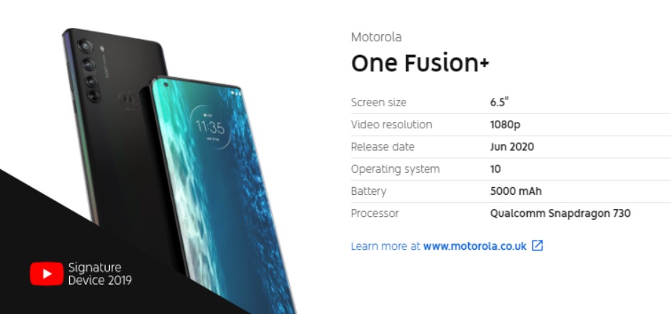 motorola one fusion+ özellikleri